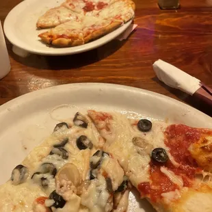Under cooked pizza.