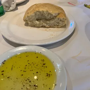Bread and olive oil dip