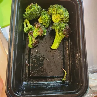 The laughably small portion of broccoli that comes as a side (for $5??)