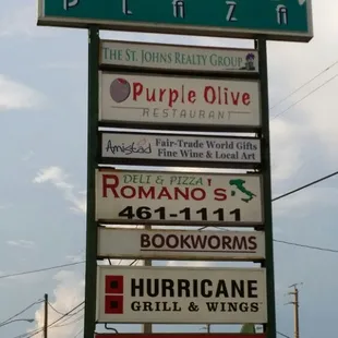 a sign for a restaurant