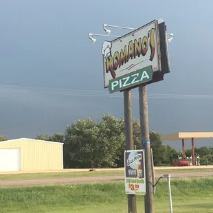 a sign for a restaurant