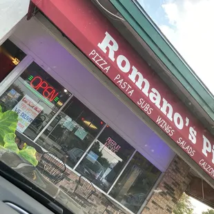 the front of the restaurant