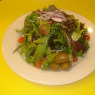 a plate of salad