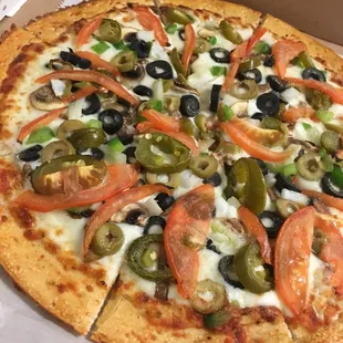 Great pizza. All the veggies!