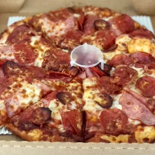 Medium All Meat pizza without Italian sausage