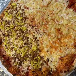 Mammoth pizza!  DELICIOUS! Our families favorite pizza to share!