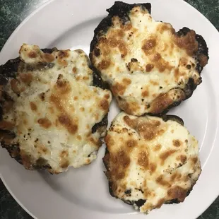 Portobello Mushrooms Stuffed With Cheeses And Grilled To Perfection!
