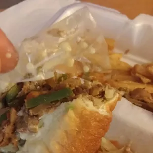 Piece of plastic in my sub free of charge!