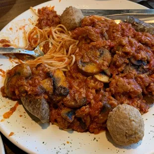 The Works Spaghetti (forgot to take a picture before splitting it up)