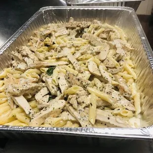 Chicken Fettuccine Alfredo Family size for 12