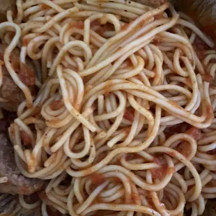 &quot;Spaghetti with frozen meatballs&quot;