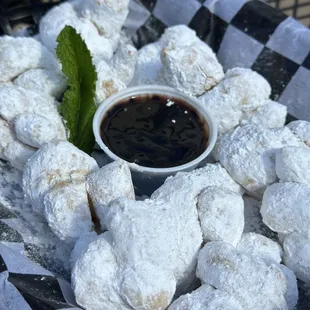 Zeppoles with Chocolate Sauce