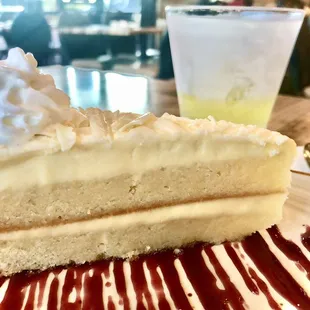 Limoncello Cake with a shot of chilled Limoncello Cake Limoncello Cake