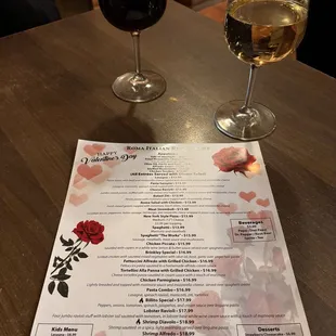 Valentines Day Menu