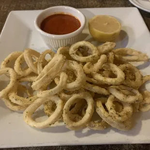 Over cooked Calamari, bummer