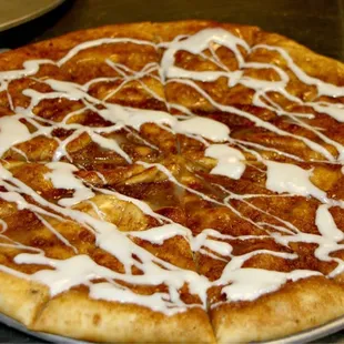 Cinnamon swirls pizza