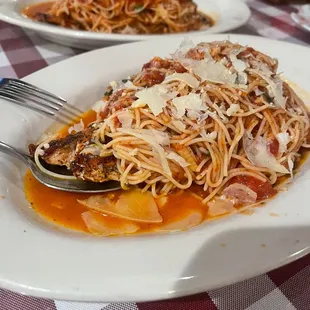 Grilled Salmon with Angel hair Pomodoro