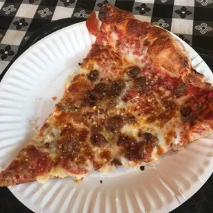 Nice size slices of pizza