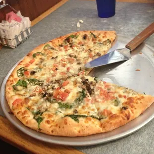 Spinach pizza