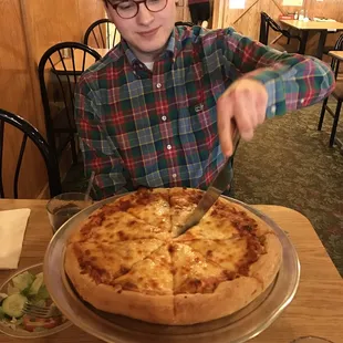 My son home from Chicago craved his favorite pizza...