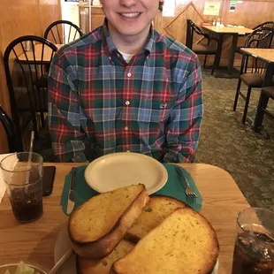 Homemade Garlic Bread so good the aroma brings a smile to my sons face.