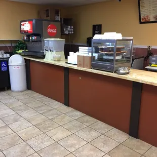 a view of the dining area