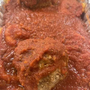 Ravioli and Meat Balls or Sausage (with meatballs)