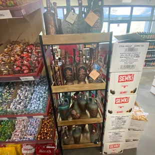 a variety of items in a store