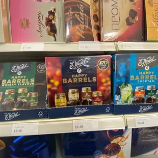 a variety of chocolates on display