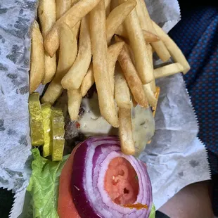 Cali Burger with fries