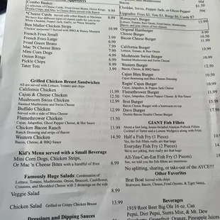 Menu as of 09-03-2022