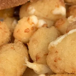 a pile of fried food