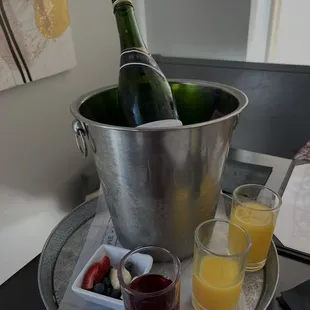 Endless mimosas ~ it's actually just one bottle with unlimited amount juices