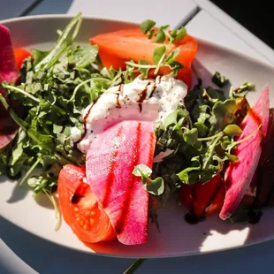 Burrata salad (gluten free).