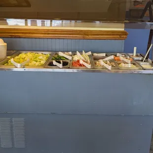 Salad bar is basic, but everything looked fresh.