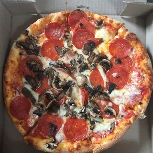 Pepperoni &amp; Mushroom Pizza