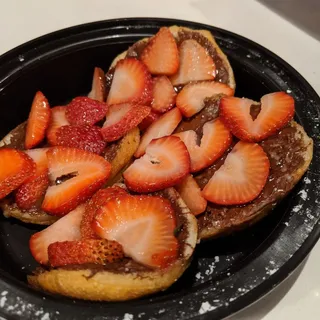 Zeppoles with Nutella and Fresh Strawberries