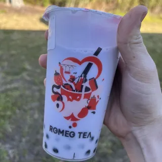 Taro Slush With Mousse Or Tapioca