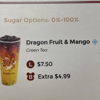 Dragon Fruit And Mango Green Tea( L )