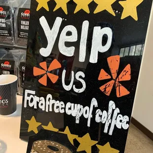 Come here! Review them and get a cup of coffee free