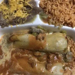 Tamales w/ beans &amp; rice - not the best tamales in the world. Tastes a bit artificial if you ask me, like some store-brand tamales.