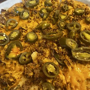 Quesadilla with meat and jalapeños