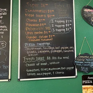 Menu board