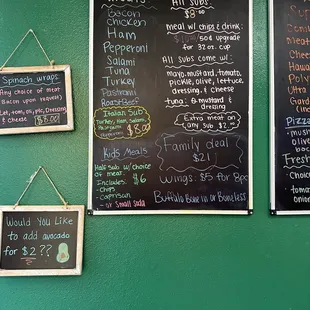 Menu board