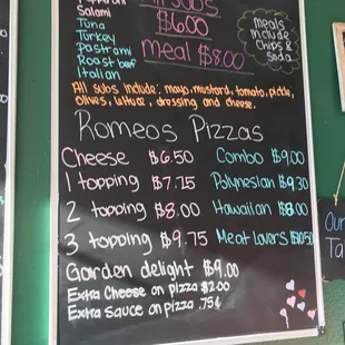 Menu board