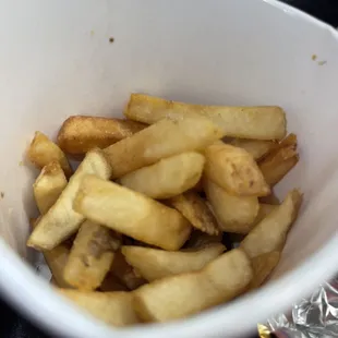 Fries, half gone