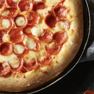 Tuscan Pepperoni Pizza - Fresh Mozzarella &amp; Old World Style Pepperoni tops our Original Pizza Sauce and Wisconsin Cheese Blend