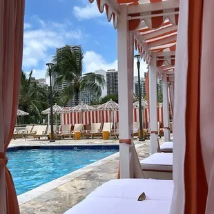 Lovely pool and cabanas!