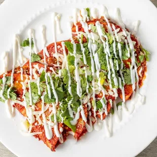 a plate of mexican food