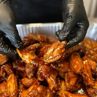 Honey sticky wings